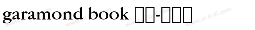 garamond book 常规字体转换